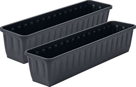 outdoor long plastic planter boxes